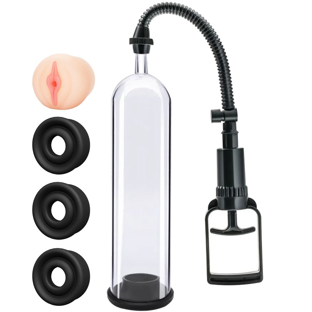 bAŞKa Men's İcon Pump Small Tetik Mekanizmalı Penis Pompası Seti