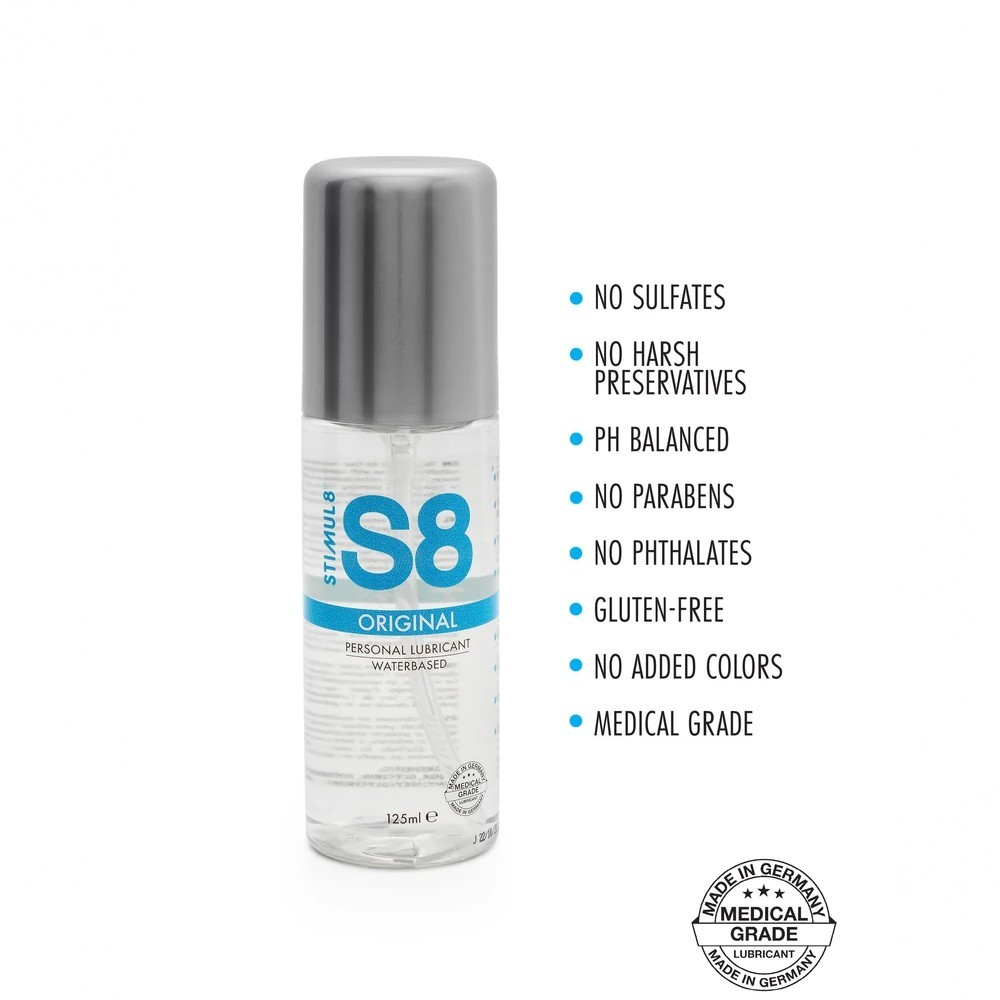 S8 Waterbased Lube 125 ml Doğal Kayganlaştırıcı Jel