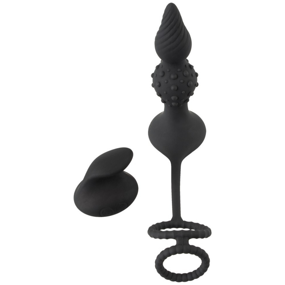 Rebel Men's Gear RC Butt Plug with Cock Ball Rings Anal Vibratör ve Penis Halkası