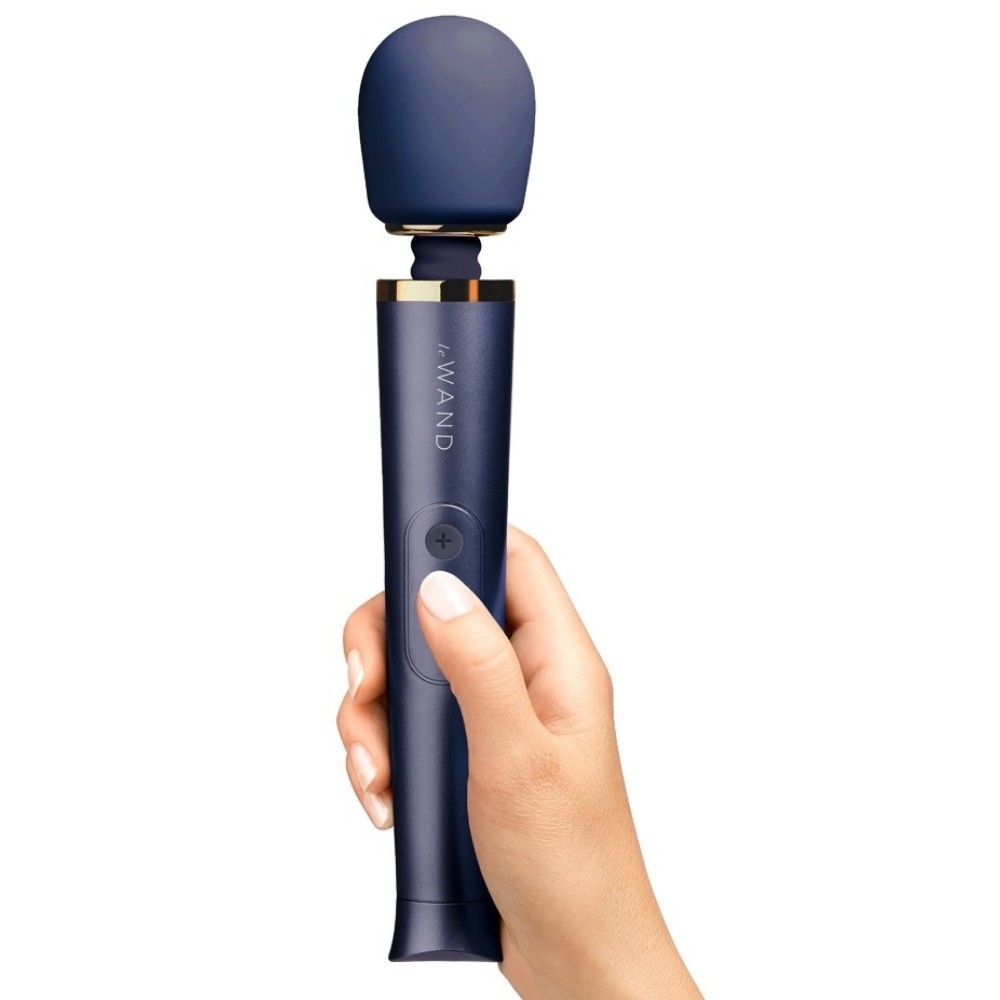 Le Wand Petite Rechargeable Vibrating Body Massager Masaj Wand Vibratör Navy