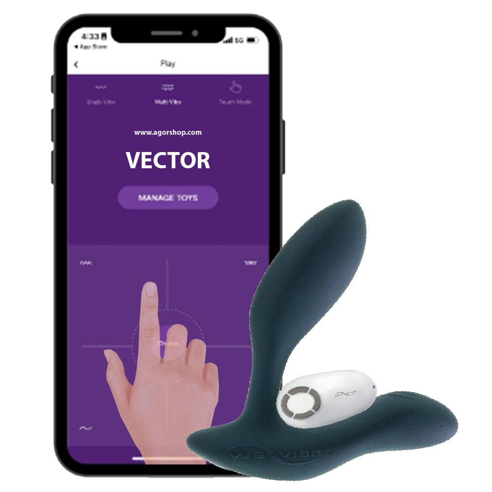 We-Vibe Vector Remote Control Enabled Telefon Uyumlu Prostat Vibratör