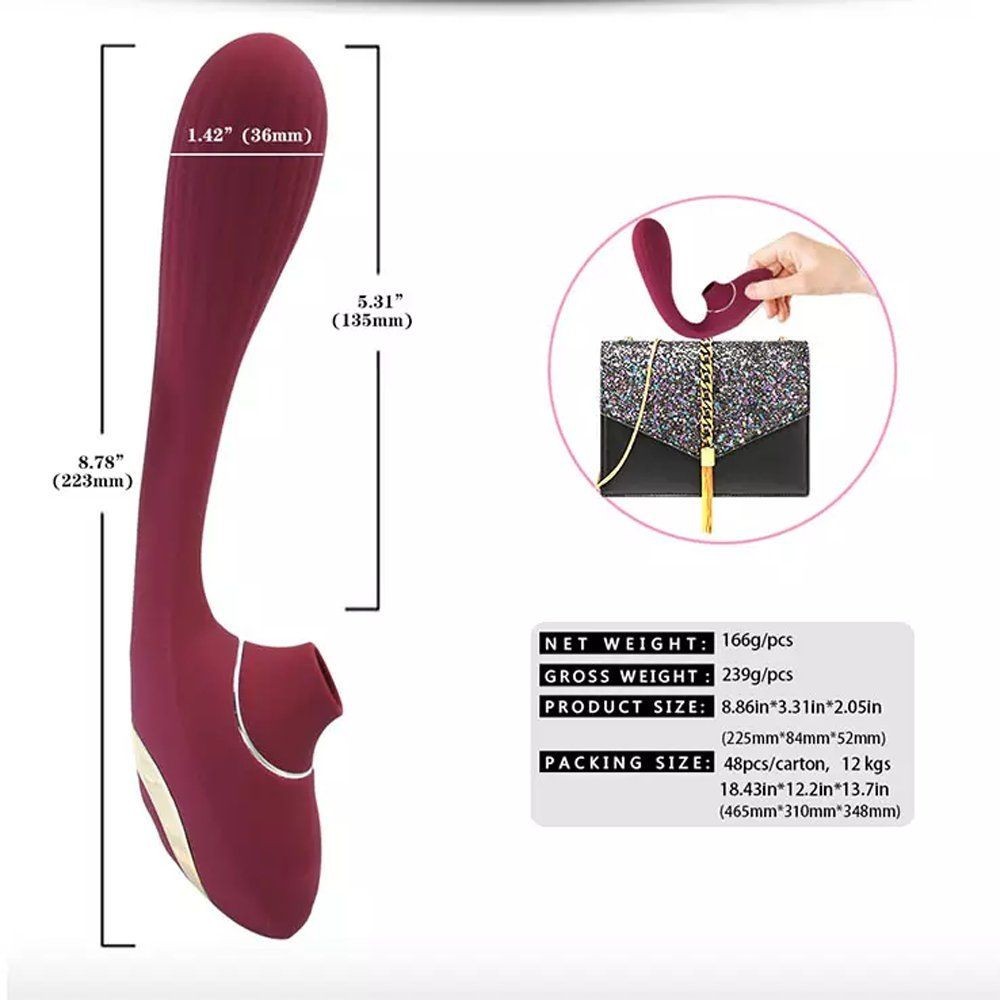 bAŞKa Sucking İn Vibration Çift Yönlü Emiş Güçlü Partner Vibratör