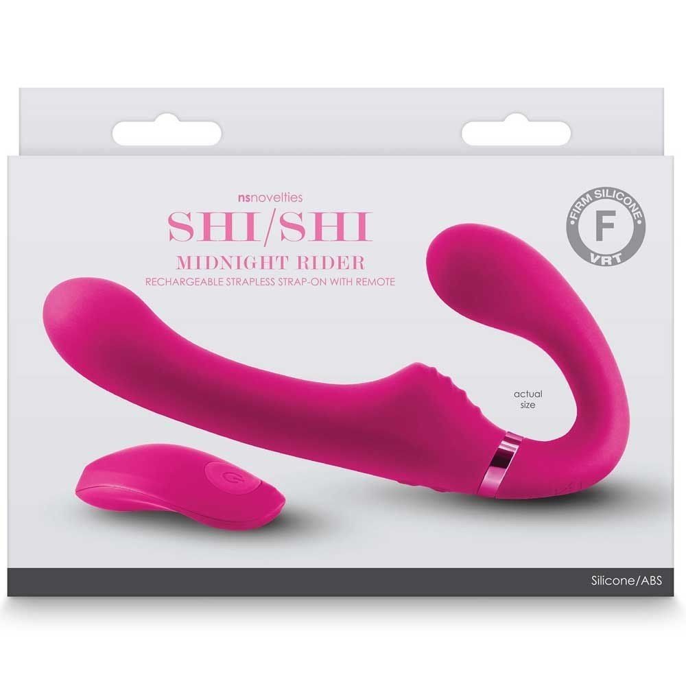 Ns Novelties ShiShi Midnight Rider Uzaktan Kumanda Strapless Strap-On-Pink
