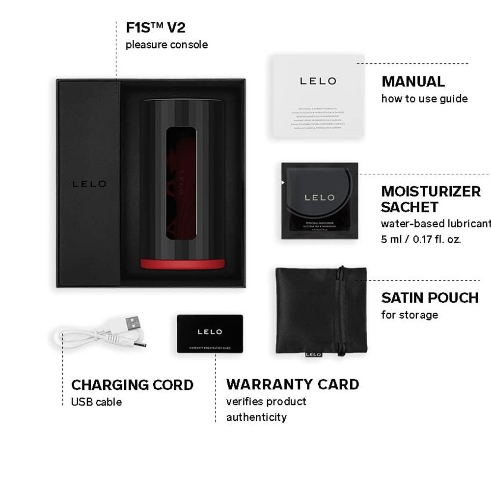 Lelo F1 V2 Masturbator Gun Metal Telefon Kontrol Masturbator