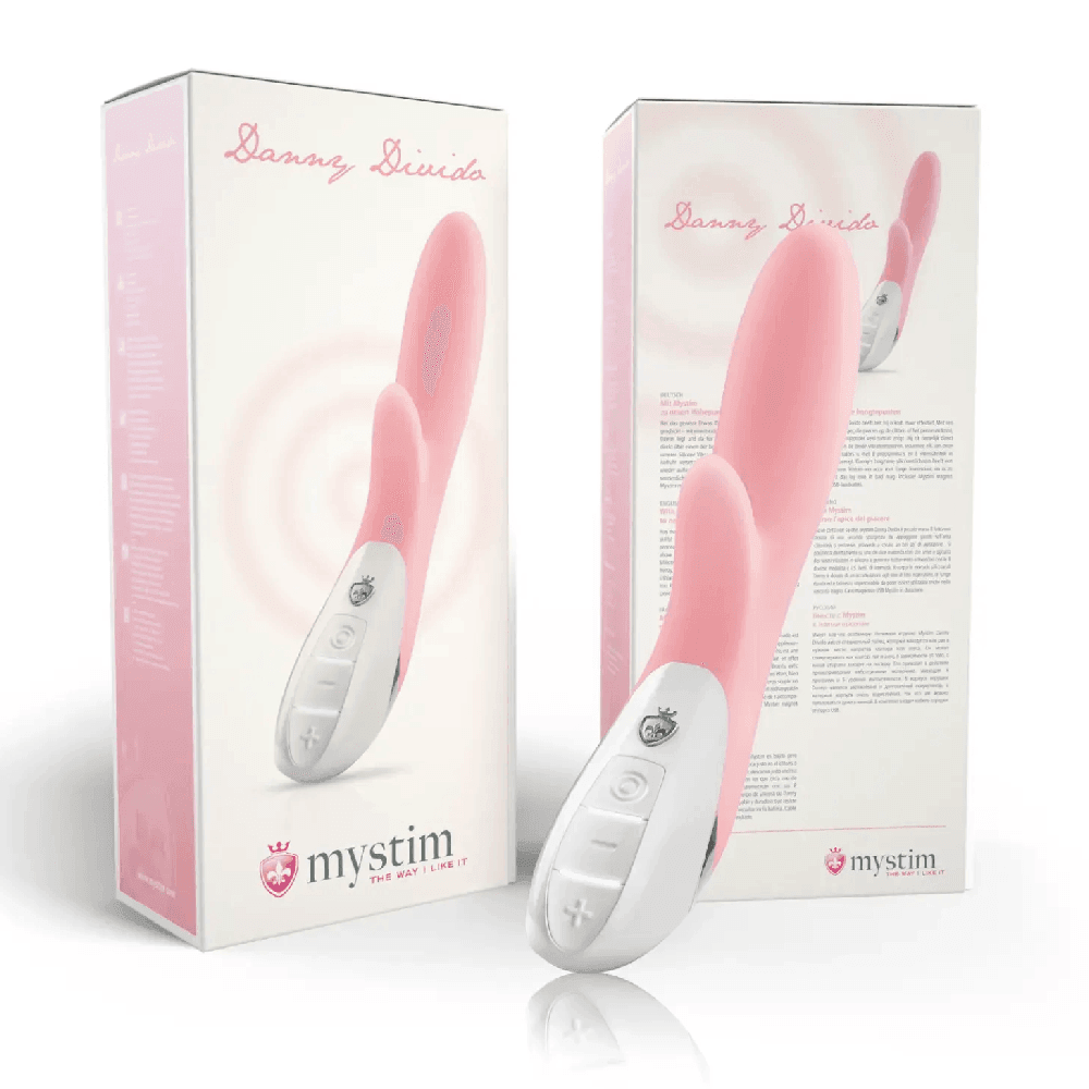 Mystim Danny Divido Rabbit Vibrator-Rose