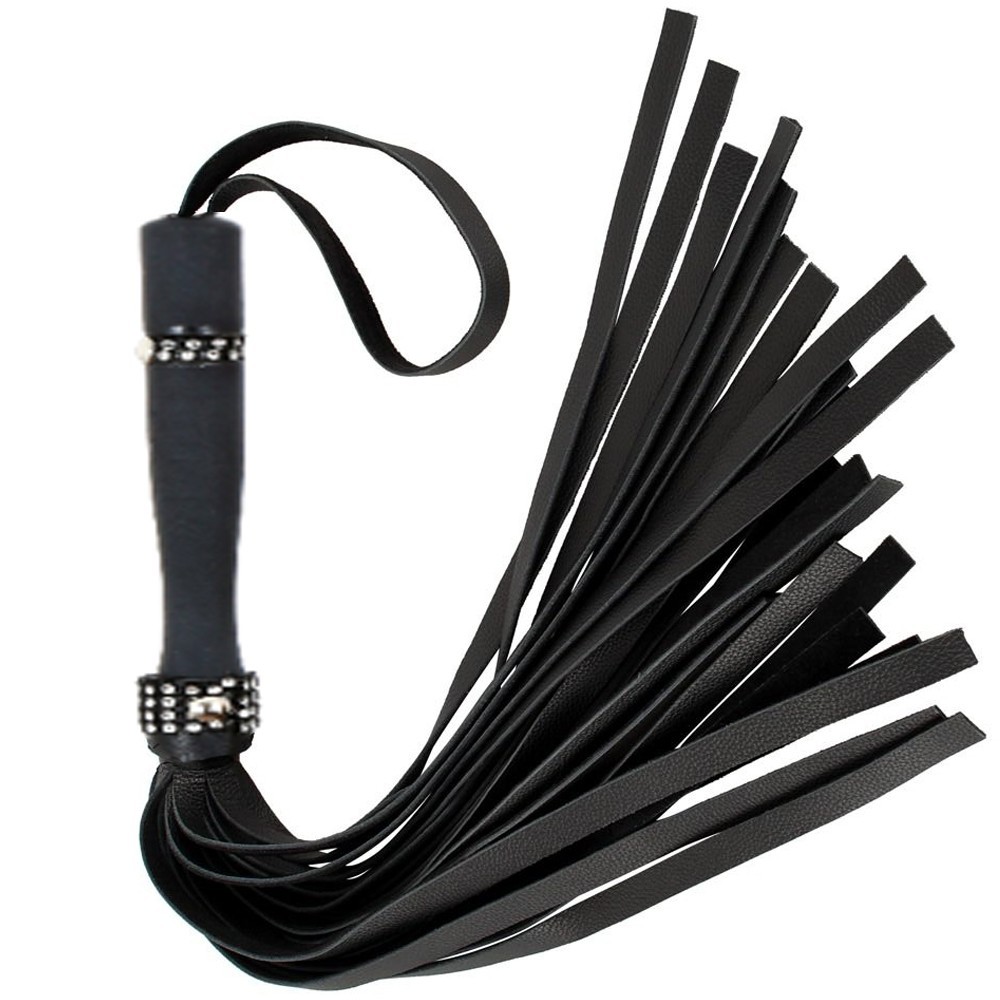 bAŞKa Fetish Fantasy Series Boras Black Sentetic Diamond Whip Taşlı Fetiş Kırbaç