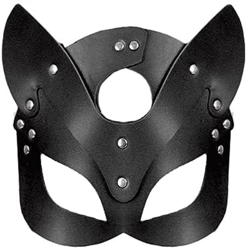 bAŞKa Fetish Fantasy Fetish Gear Cat Mask Kedi Kız Maskesi-Siyah