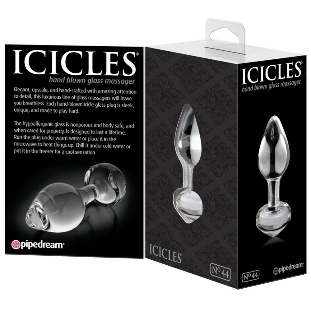 Pipedream İcicles No.44 Hand Blown Glass Massager Cam Plug