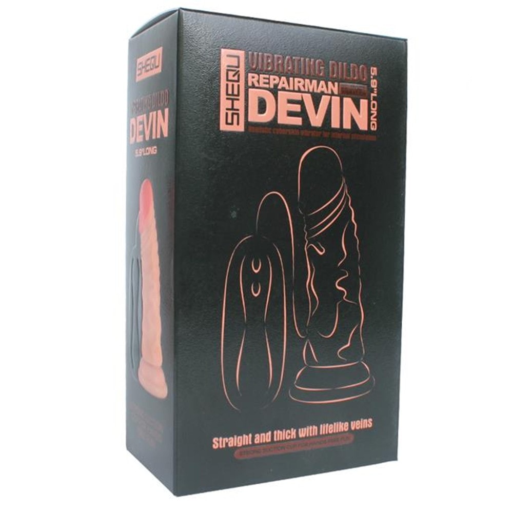 Shequ Devin 15 cm Belden Bağlamalı Titreşimli Penis