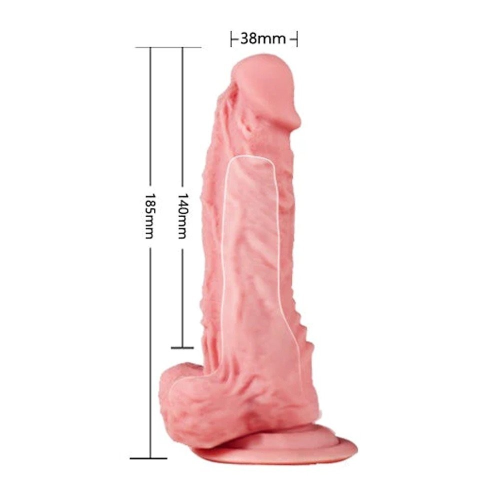 bAŞKa Mars Dildo 18.5 cm İçi Boş Belden Bağlamalı Realistik Penis