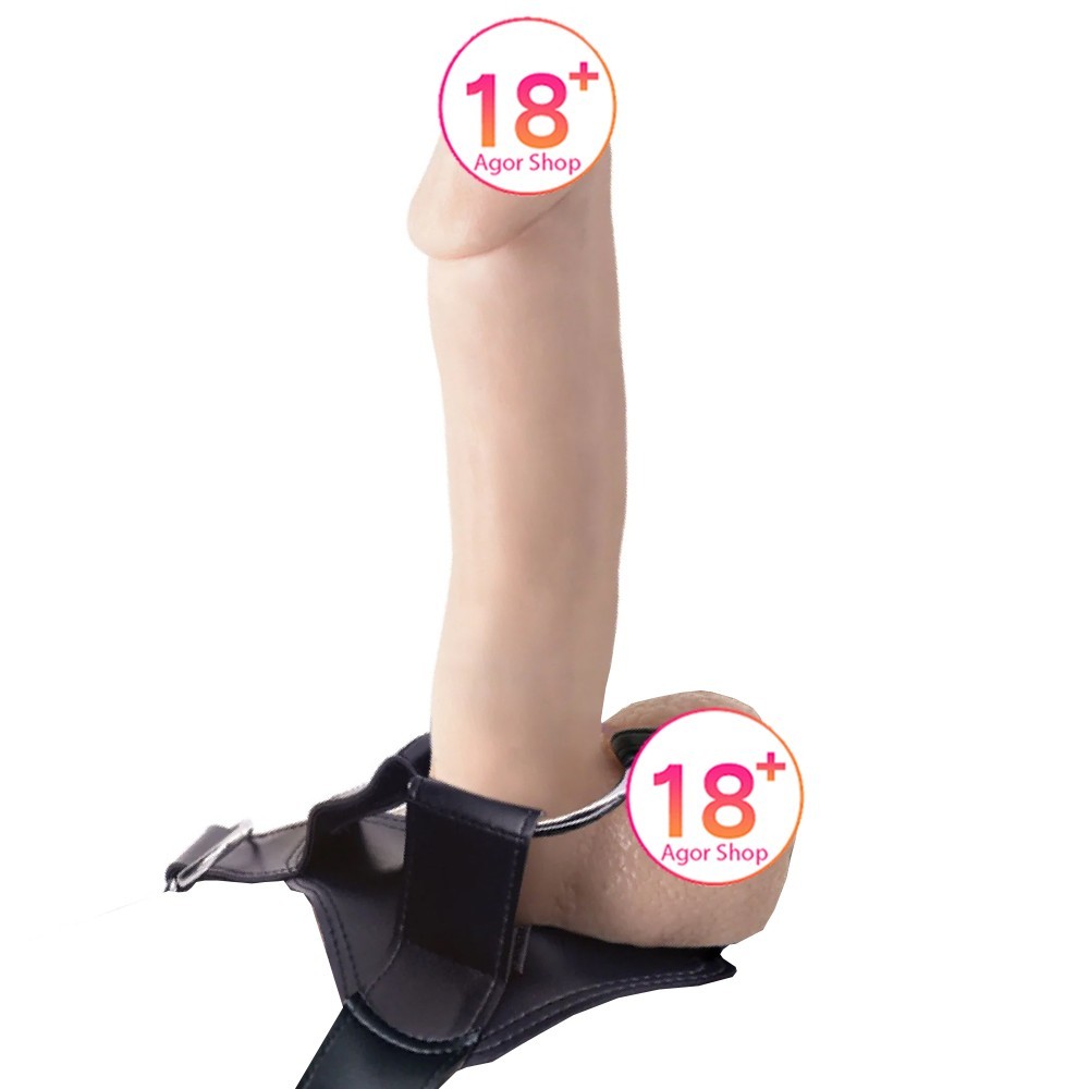 Pipedream Fetish Fantasy Extreme Hollow 10 Inch Strap-On Flesh