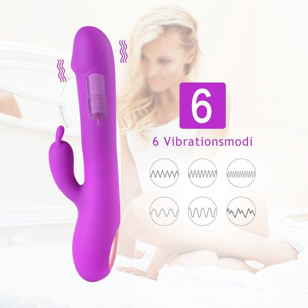 Shequ Matt Oynar Başlı G-Bölgesi ve Klitoris Uyarıcı Şarjlı Rabbit Vibratör SQ-V10091