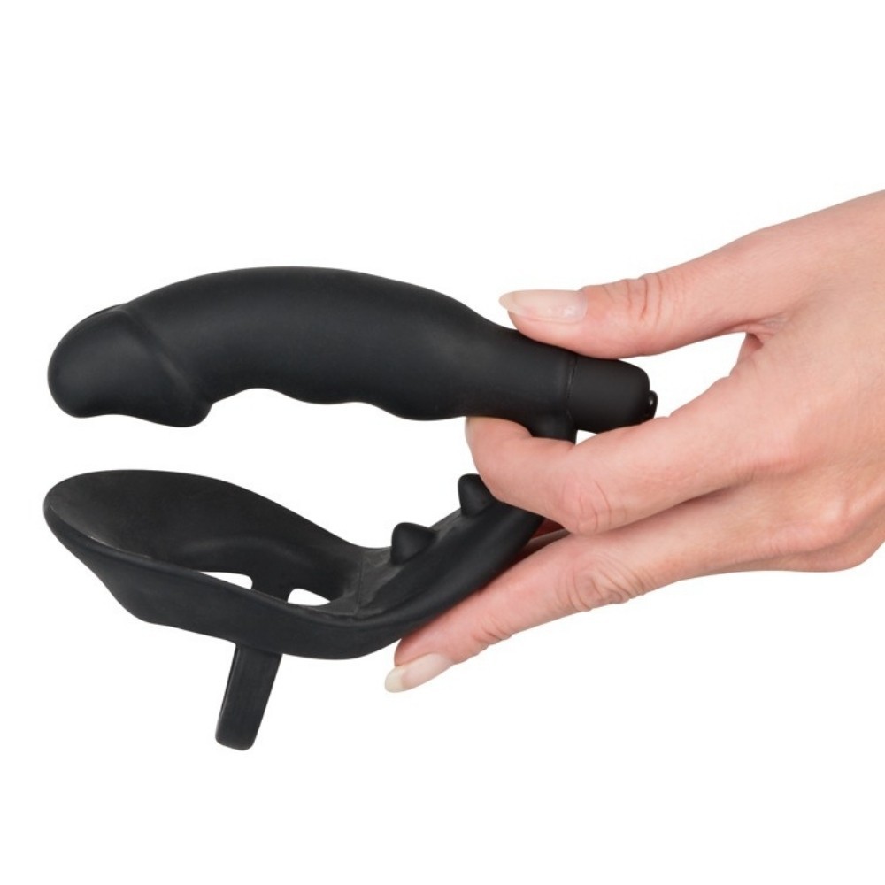 Black Velvets Ring Vibro Plug Titreşimli Penis Halkası ve Anal Vibratör