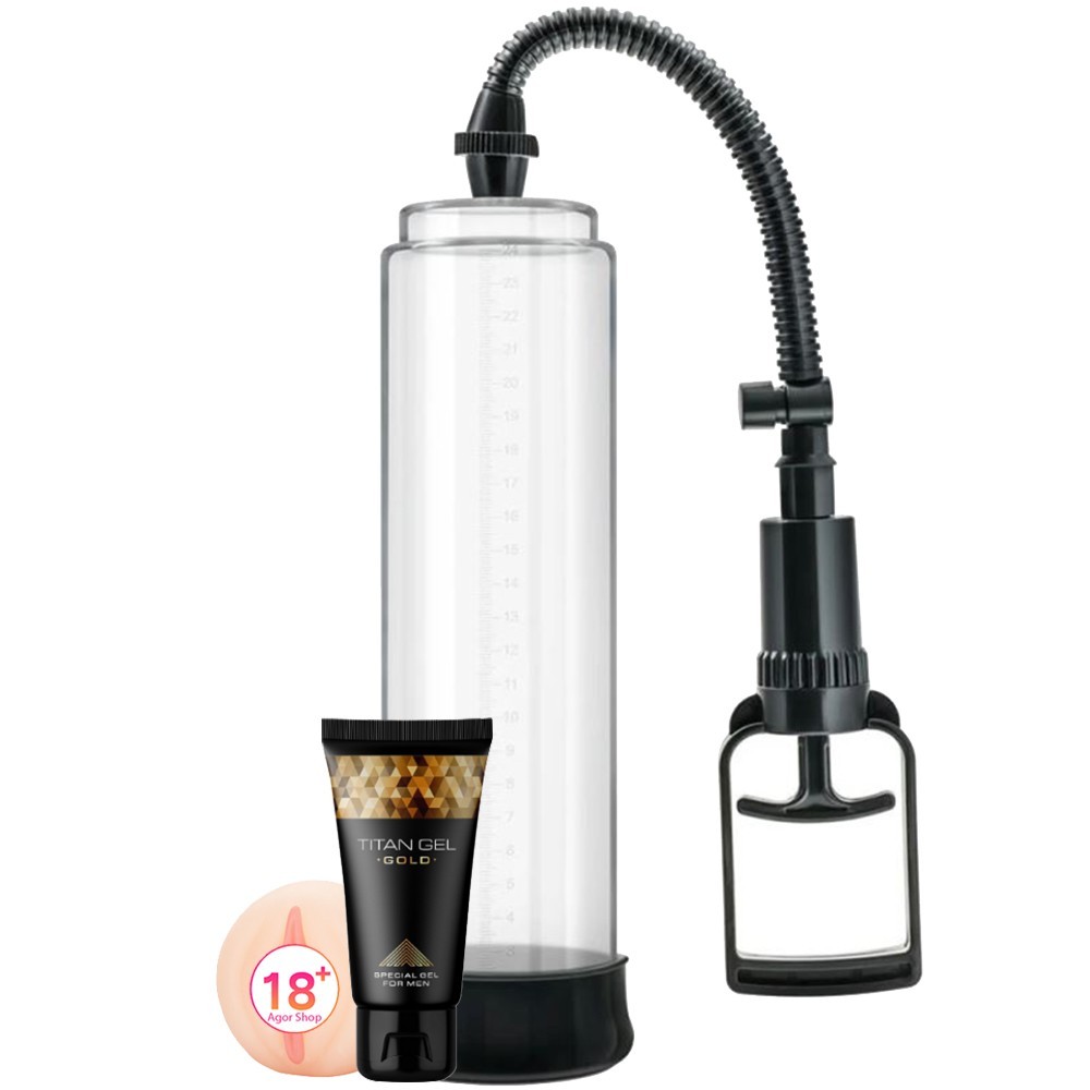 bAŞKa Men's Cnw Pump Vajina Başlıklı Penis Pompası ve Jel