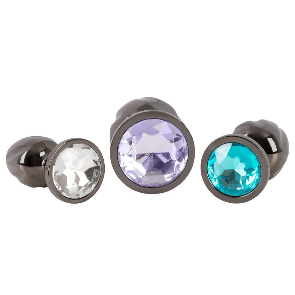 Anos Finest Butt Wear Metal Butt Plug 3pcs Set