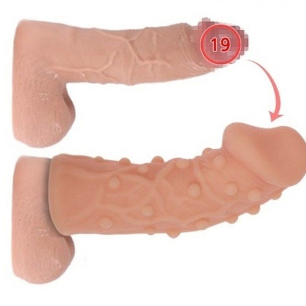 bAŞKa Maxx Sleeve Yumuşak Doku Realistik Penis Kılıfı