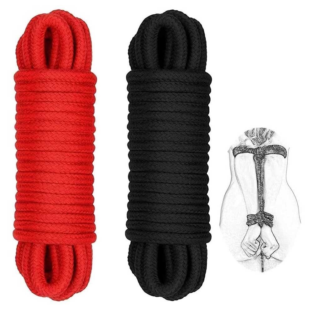 bAŞKa Fetish Fantasy Series Rope Shibari Fetiş Bağlama İpi-Siyah
