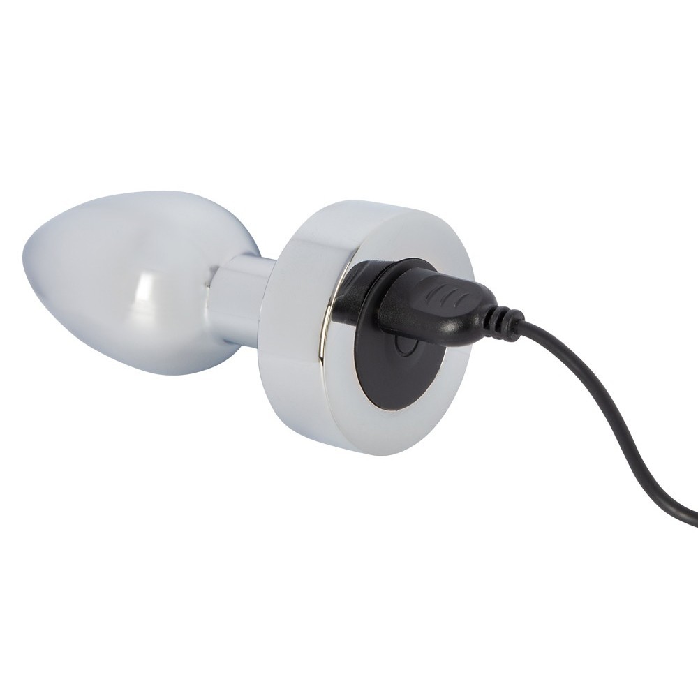Anos Heavy Metal Butt Plug With Vibration Anal Vibratör