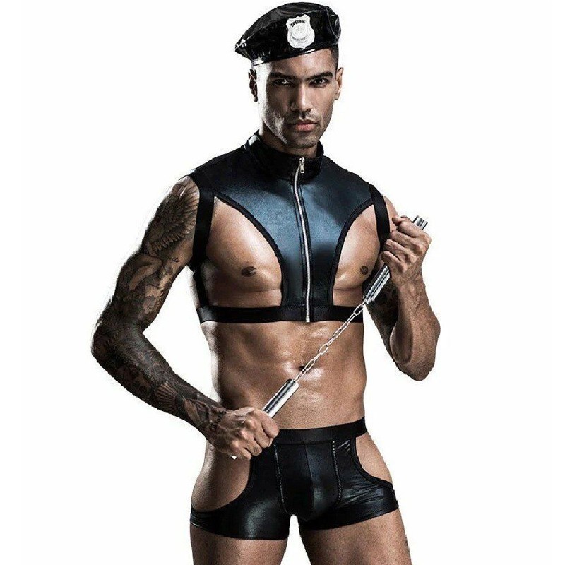 bAŞKa Fantasy Wear Erkek Fantezi Deri Görünümlü Takım