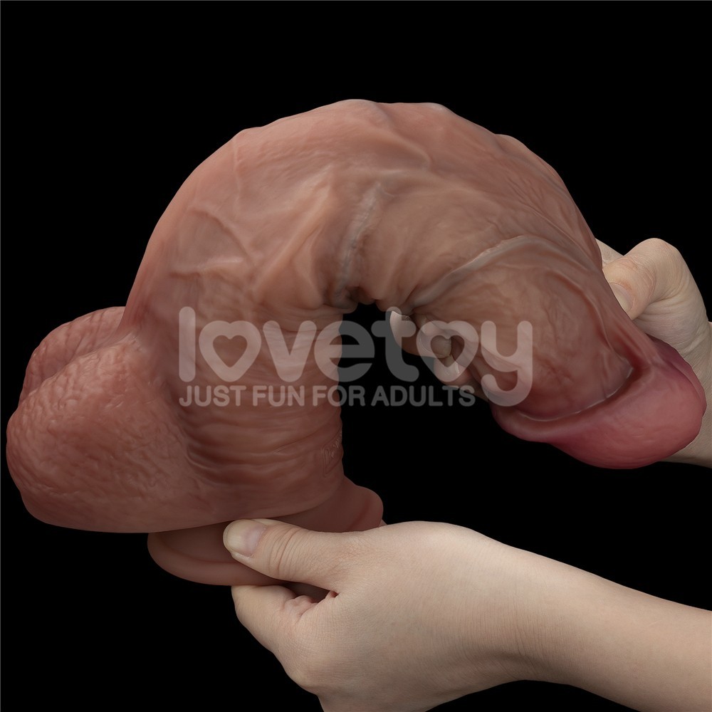 Lovetoy 10.5'' Dual Layered Silicone Cock XXL Et Doku Dildo LV411081