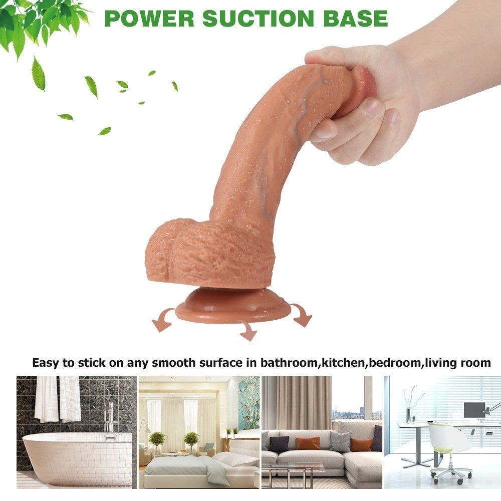 Shequ Dildo Series Dean Vein Double Çift Katmanlı Realistik Penis SQ-WBC10007-Veins