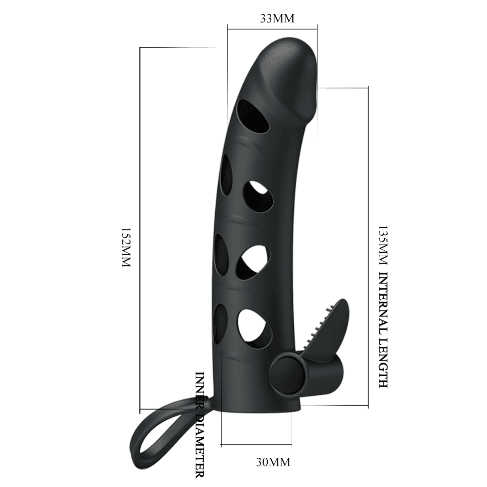 Pretty Love Penis Sleeve With Strap Testis Geçirmeli Penis Kılıfı BI-026215