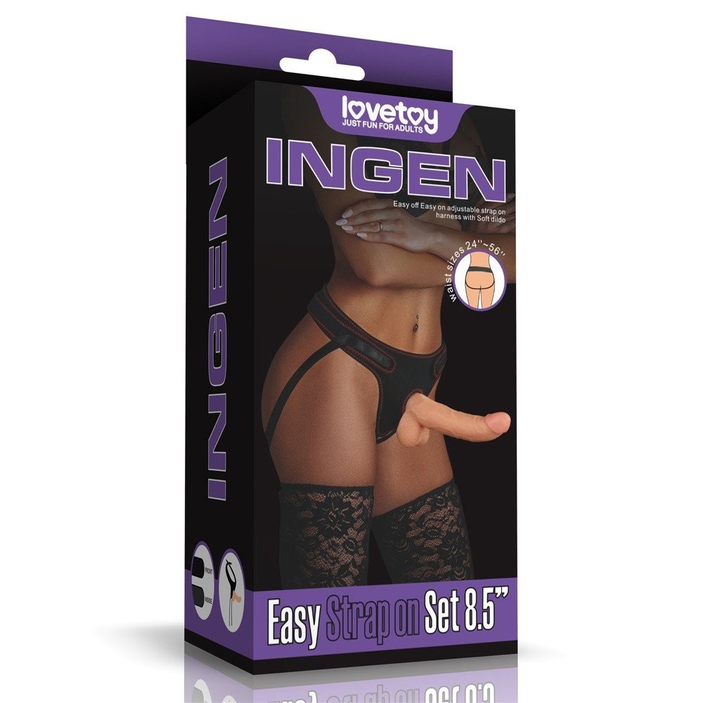 Lovetoy Easy Strapon 21 cm Flexible Kemerli Strapon Penis LV715008