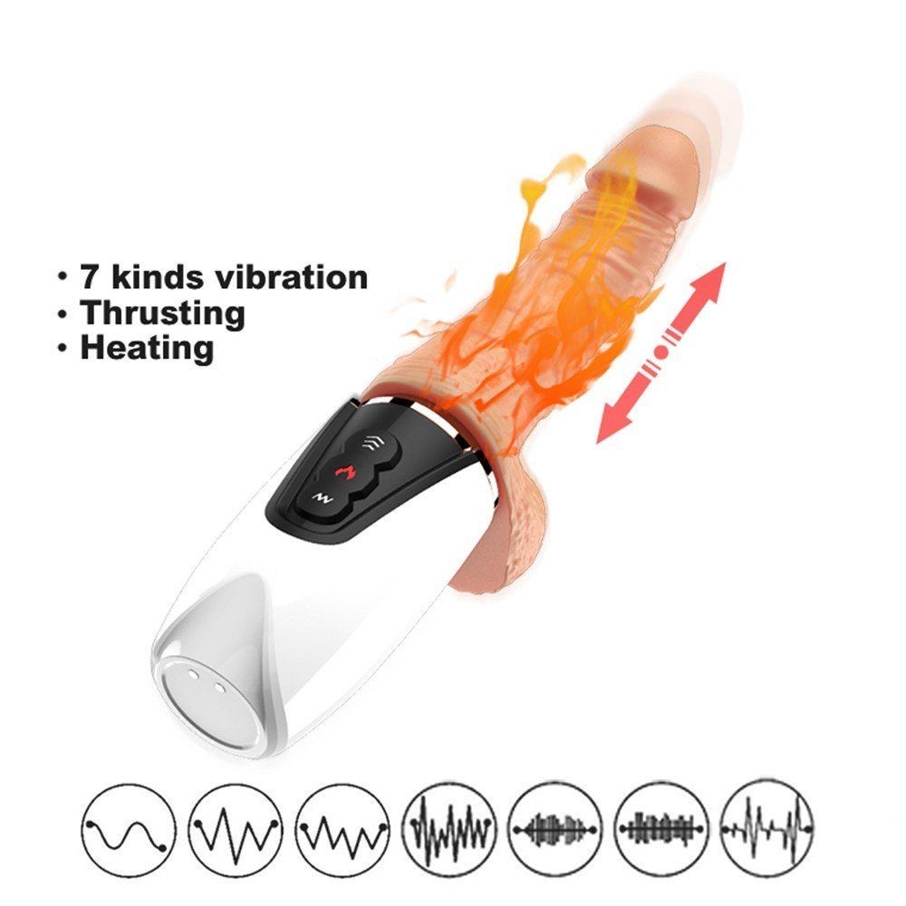 Dibe Sex Massager Sex Machine Isıtmalı İleri Geri Vibratör