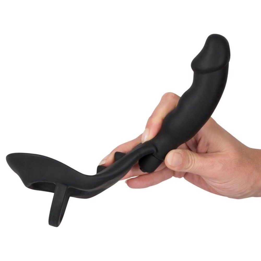 Black Velvets Ring Vibro Plug Titreşimli Penis Halkası ve Anal Vibratör