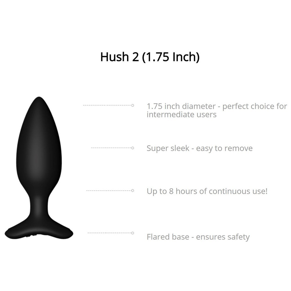 Lovense Hush 2 Medium 44 mm Telefon Kontrollü Titreşimli Anal Plug