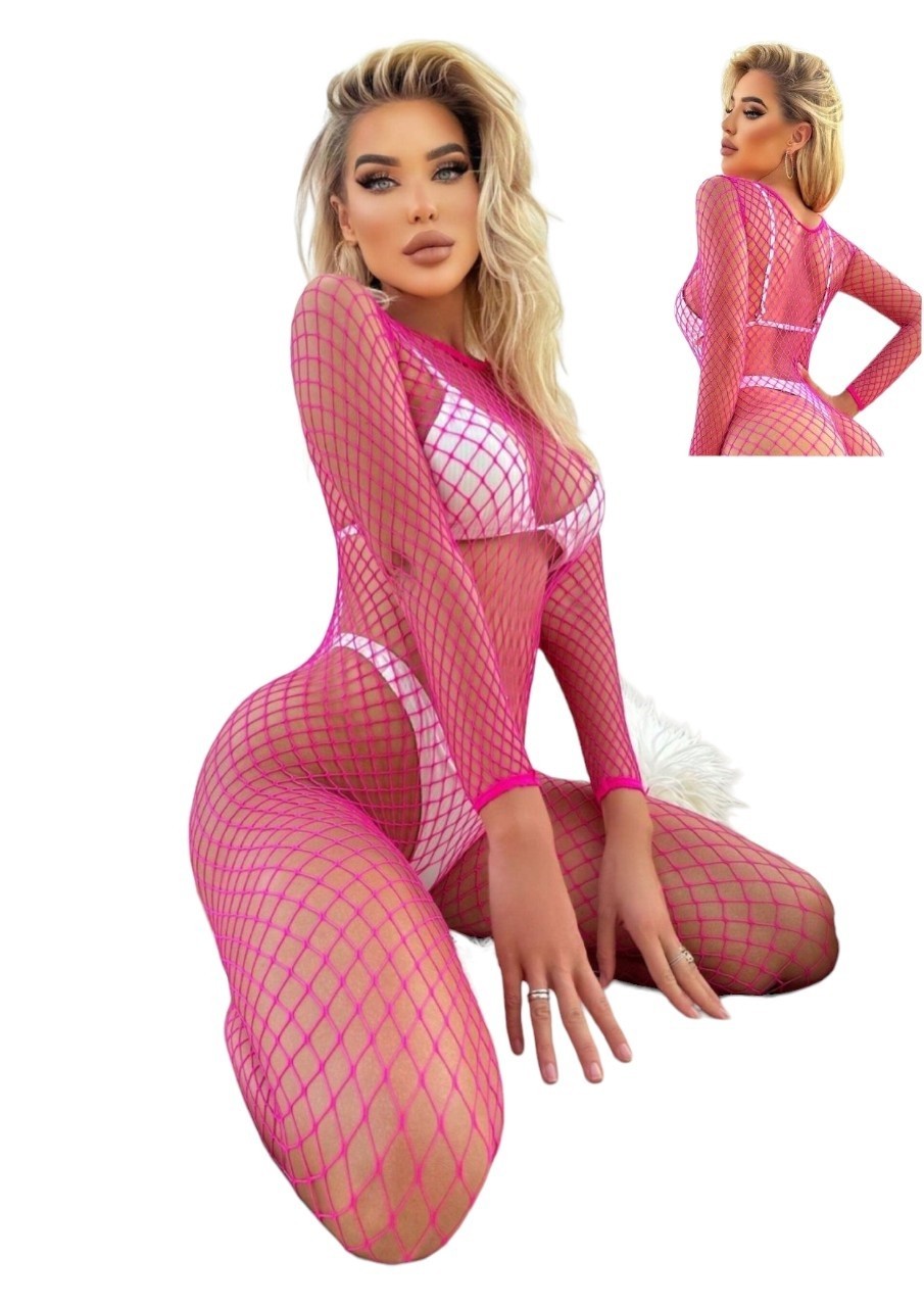 bAŞKa Vivaldy Fileli Seksi Vücut Çorabı-Pembe