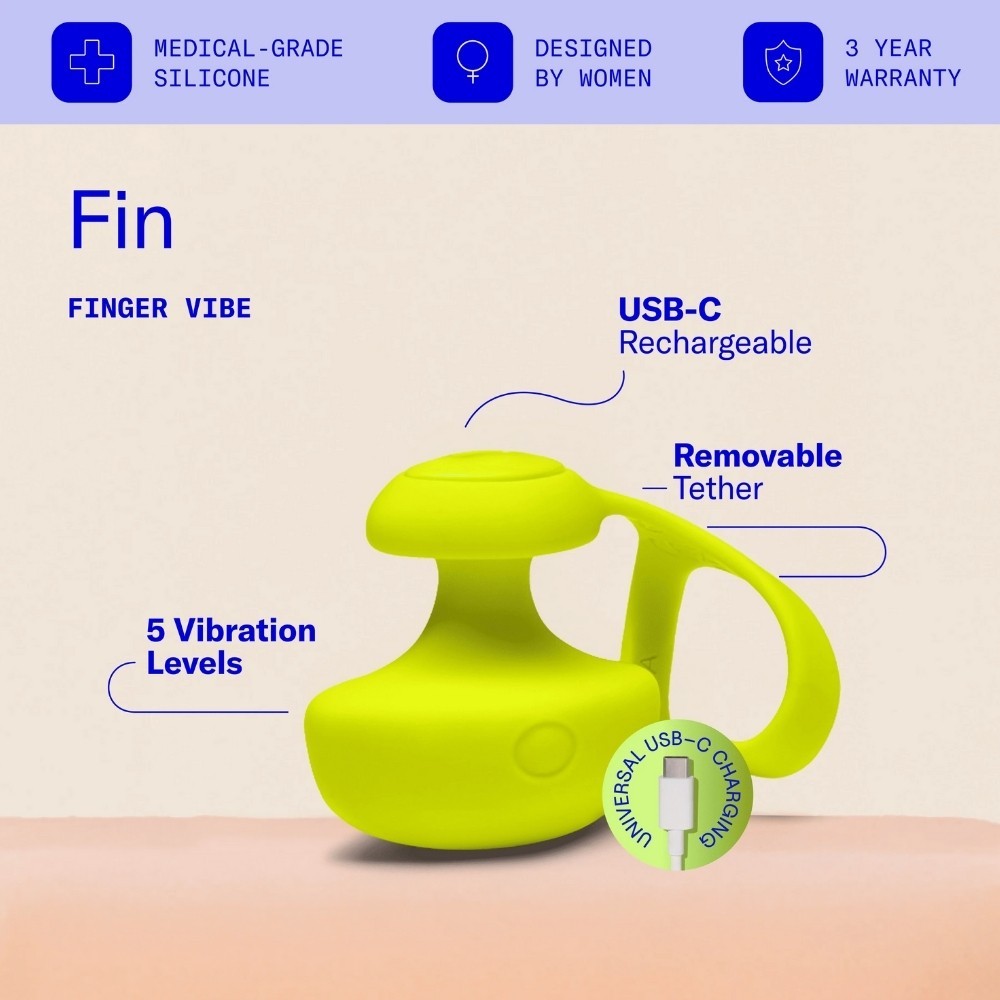 Dame Products Fin 2.0 Finger Citrus Güçlü Parmak Vibratör