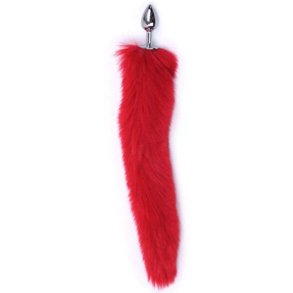 bAŞKa Anal Play Tail Butt Small Metal Kuyruklu Anal Plug-Red