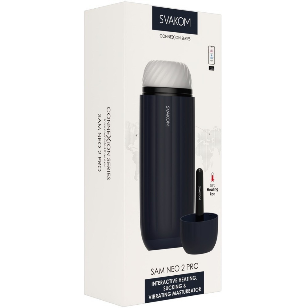 Svakom Sam Neo 2 Pro Interactive Heating Sucking Telefon Kontrol Masturbator