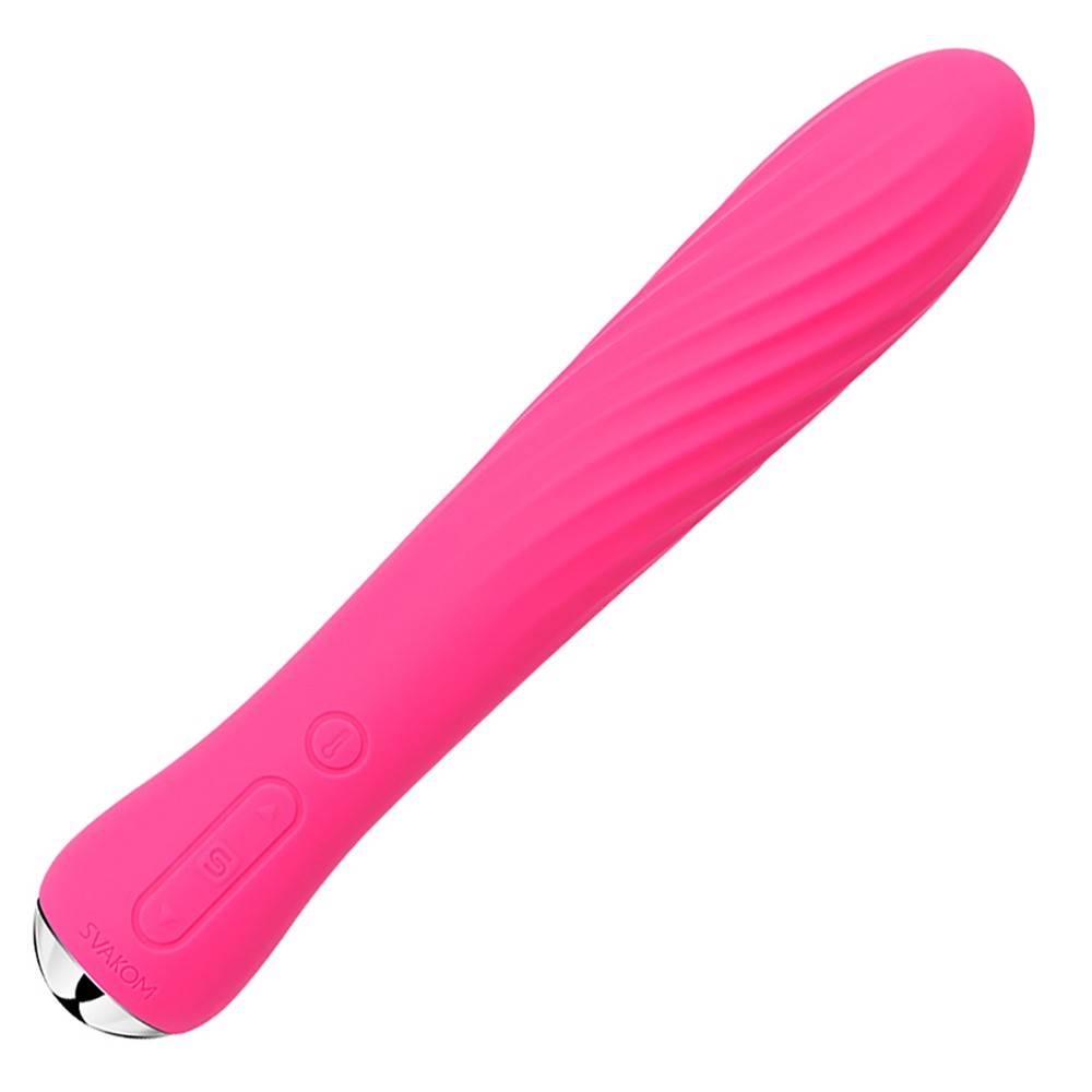 Svakom Anya Powerful Spiral Warming Vibrator Plum Red