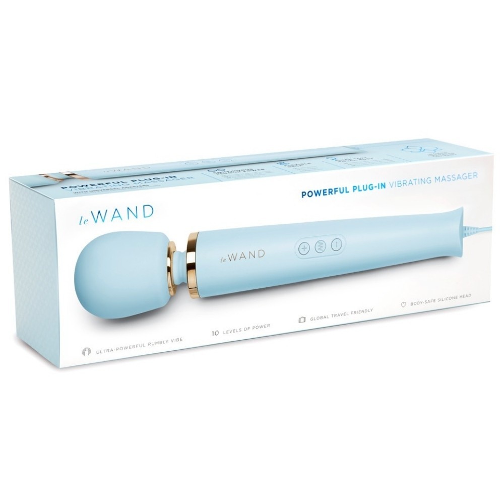 Le Wand Powerful Plug-In Vibrating Body Massager Blue