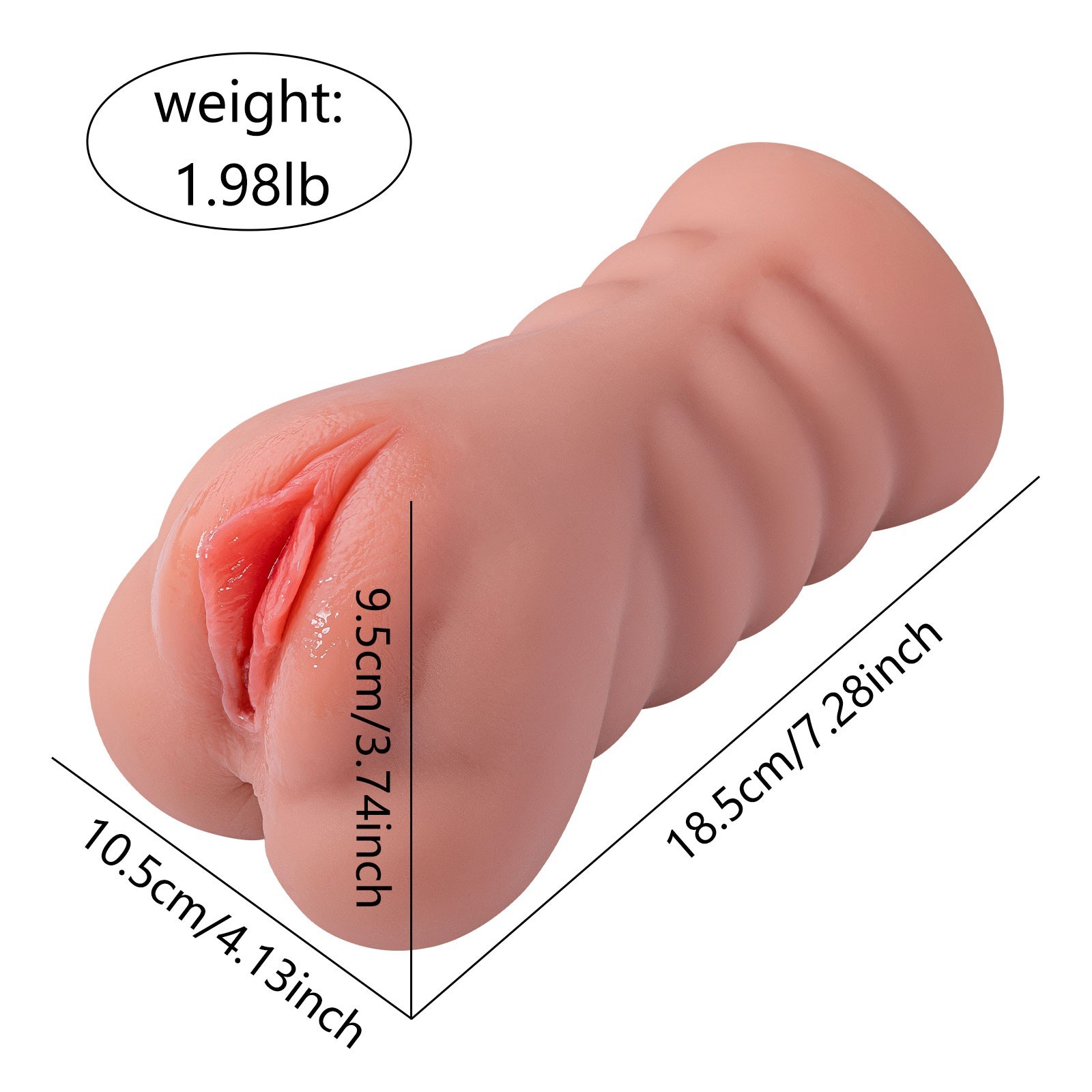 Shequ Ramar Vibrating Pussy Titreşimli Anal ve Vajinal Masturbator SQ-MAV60128