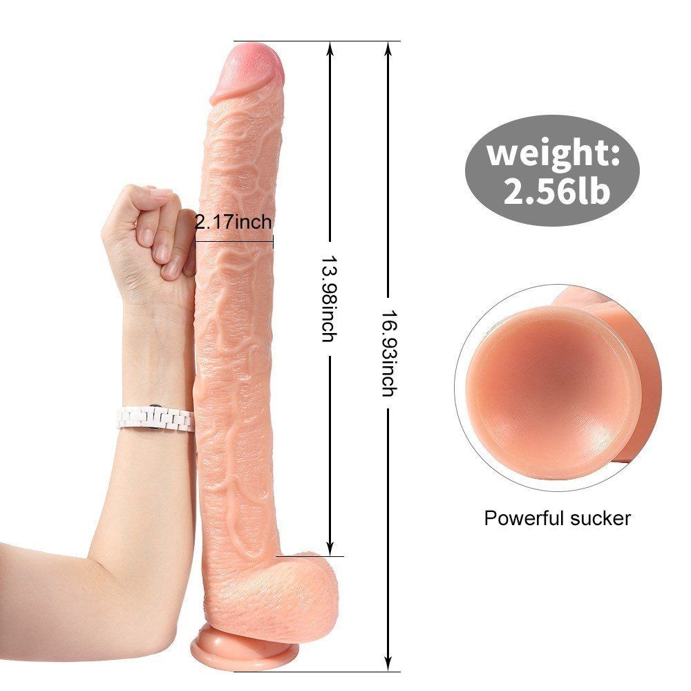 Xise Dildo Series Huoer Flexible 43 cm Realistik Büyük Penis XS-WBC10068