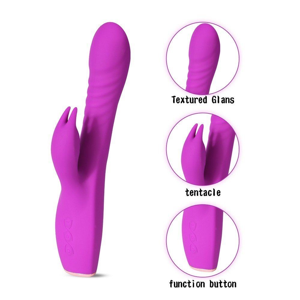 Shequ Riva 10 Fonksiyonlu Titreşimli G-Bölgesi ve Klitoris Rabbit Vibratör SQ-V10102