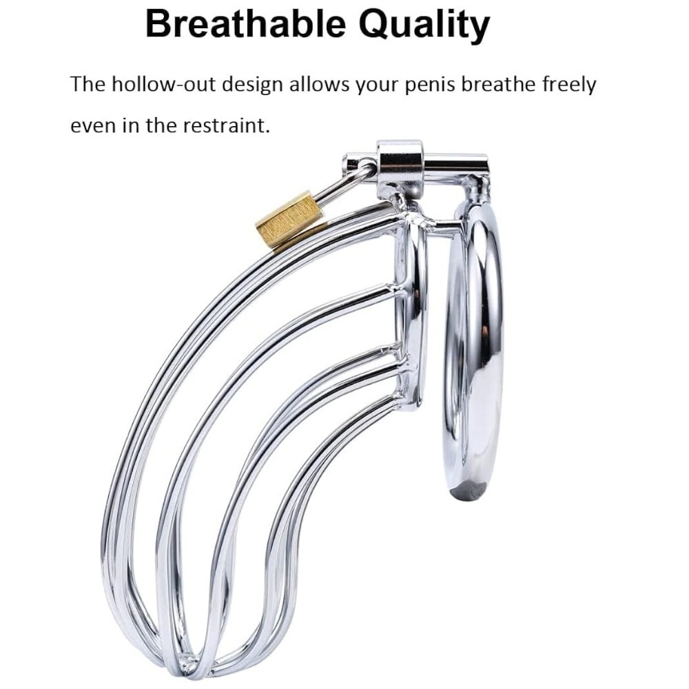 bAŞKa Master Male Chastity Breathable Cage Nefes Alınabilir Penis Kilidi 50 mm