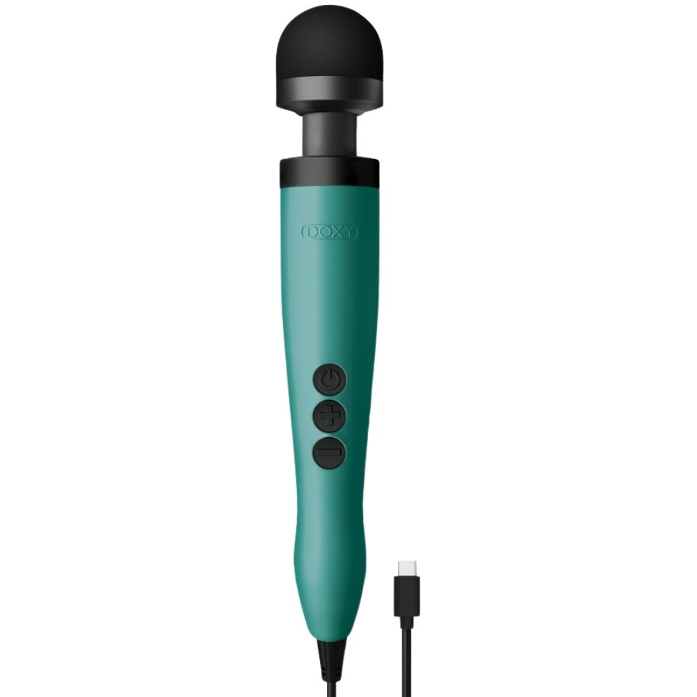 Doxy 3 Stylish Massage Wand USB-C Rechargeable Masaj Wand Vibratör Turquoise