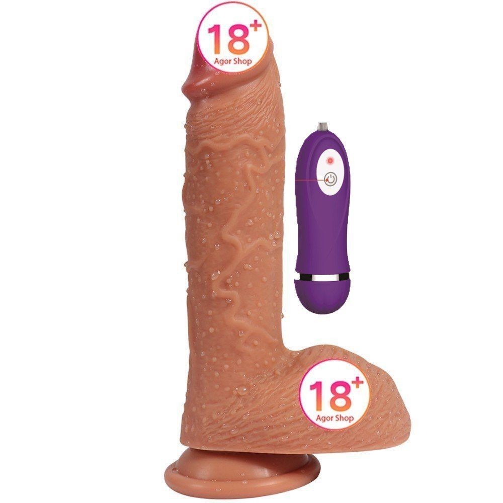 Dildo Series Buru 22 Cm 10 Modlu Doğal Görünümlü Realistik Vibratör SQ-WBD10011-V