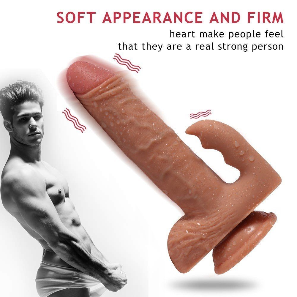 Shequ Dildo Series Austin Sallama Modlu Dual Titreşimli Realistik Penis 21.5 cm SQ-WBC10034-V