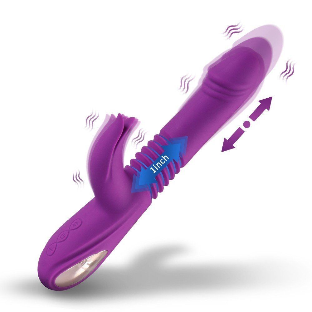 Shequ Wythe İleri Geri ve Klitoral Dil Hareketli Rabbit Vibratör SQ-V10113