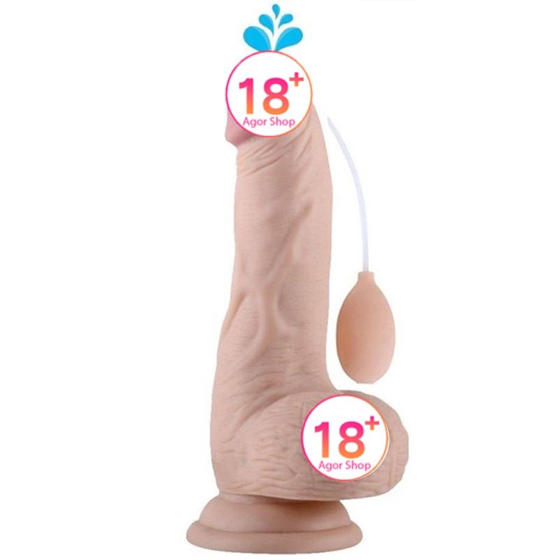 Lovetoy Soft Ejaculation Cock With Ball Dildo Boşalabilir Penis 20 cm LV316002
