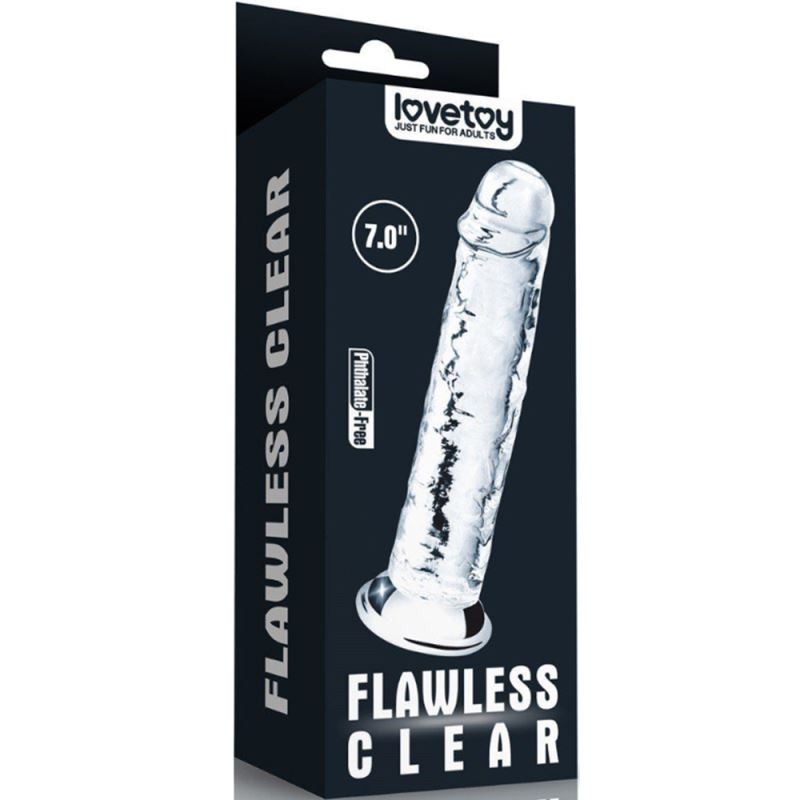 Lovetoy Flawless Clear Dildo 18 cm Jel Realistik Penis LV310015