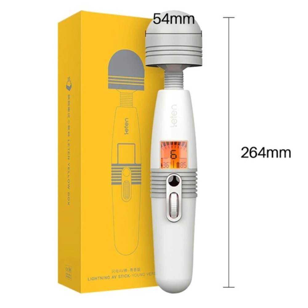 Leten Young Version Professional Massager Isıtmalı Masaj Wand Vibratör-Gray