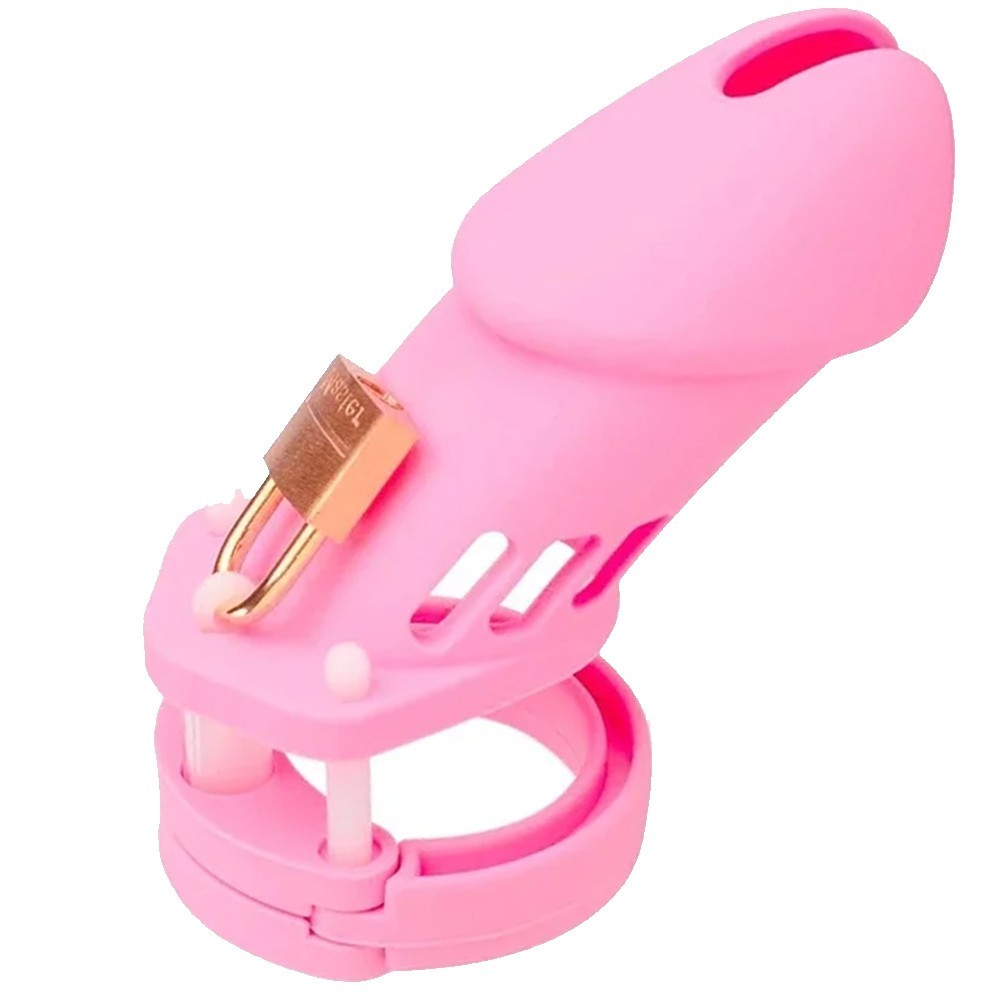 bAŞKa Master Chastity Devices Pink Plastik Penis Kafesi