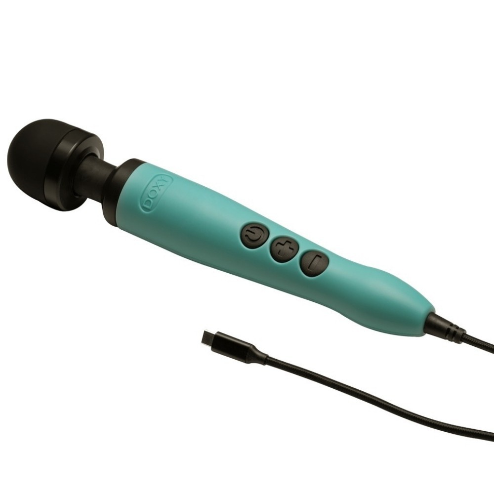 Doxy 3 Stylish Massage Wand USB-C Rechargeable Masaj Wand Vibratör Turquoise