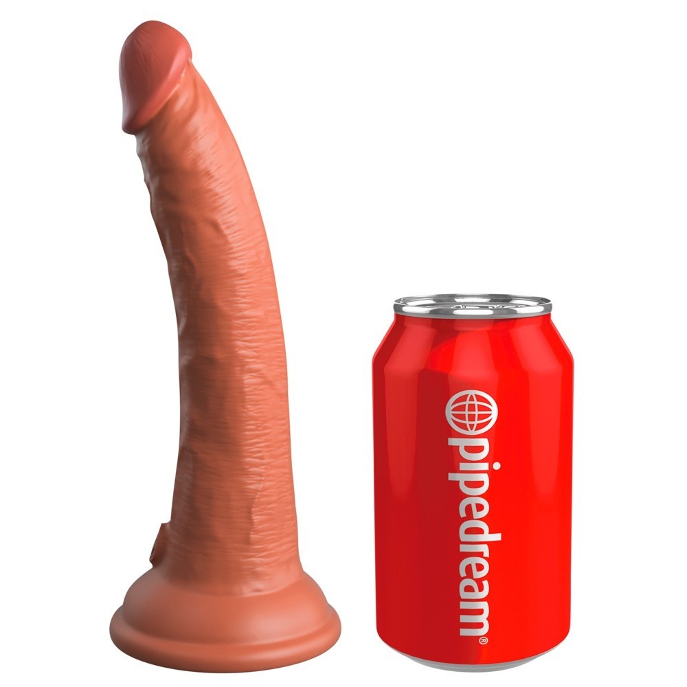 Pipedream King Cock Elite 7 İnch Dual Density Silicone Cock Realistik Penis-Brown
